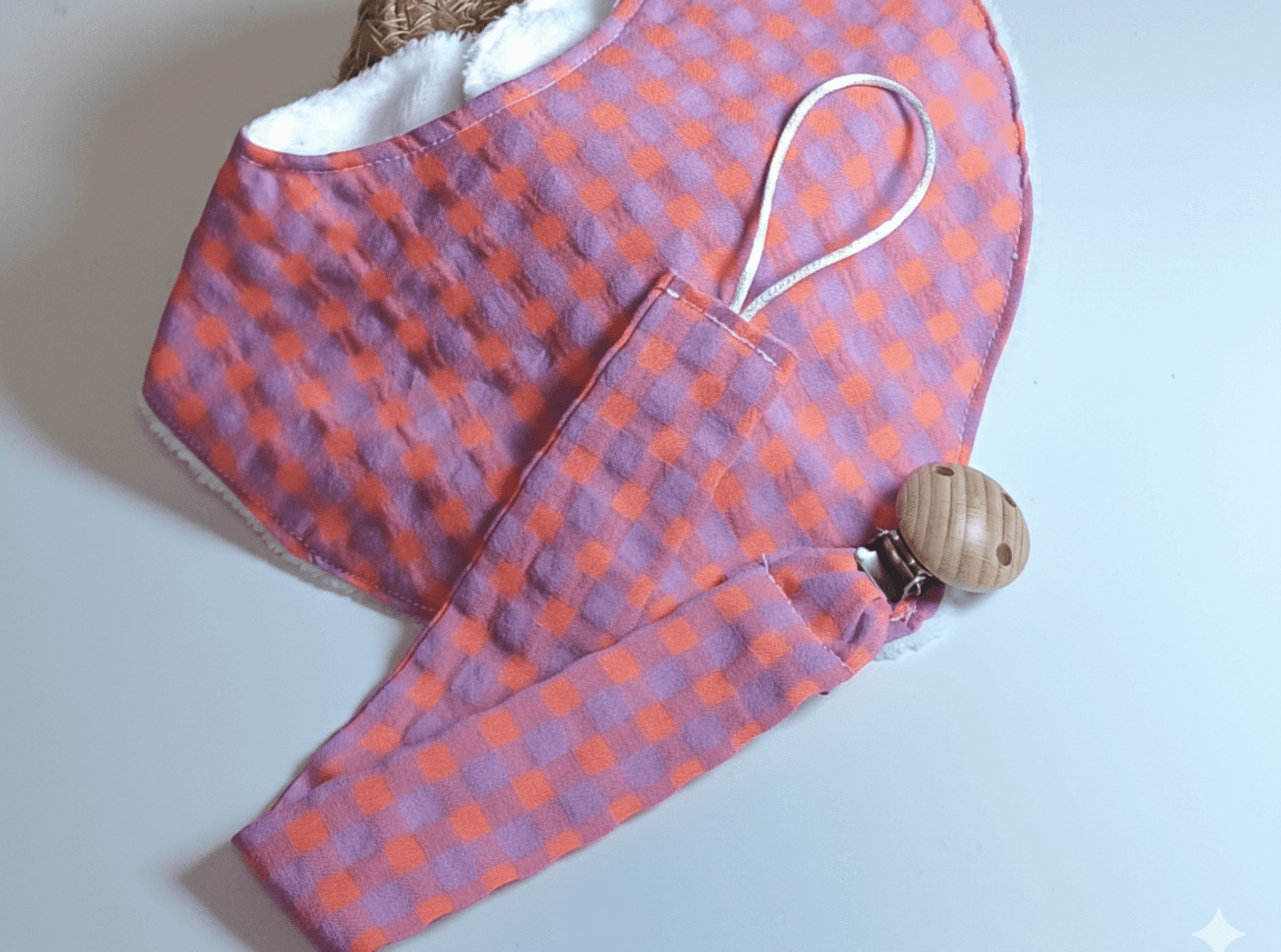 Pack bandana, chupetero y lazo vichy - 3